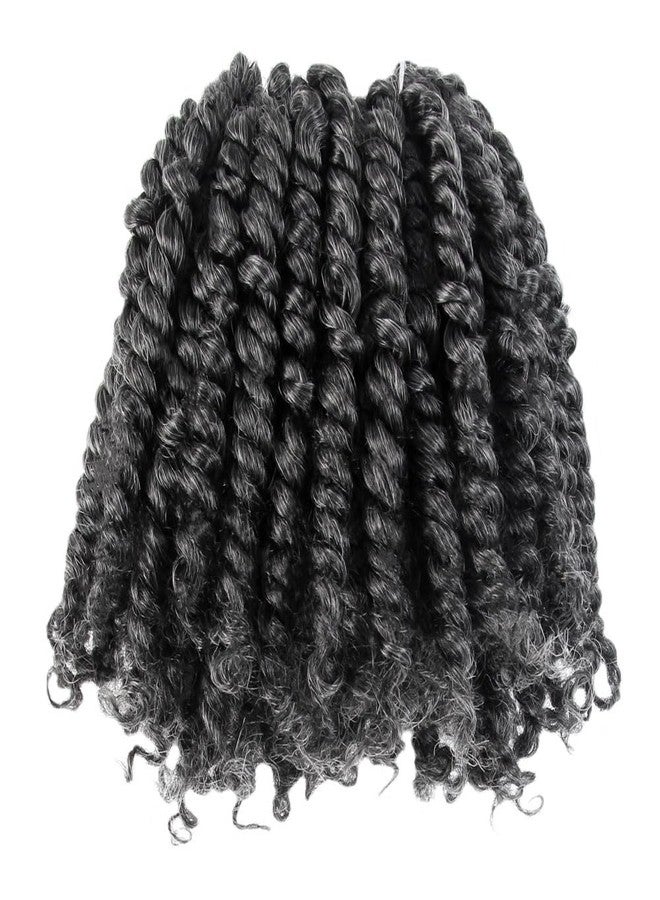 KAVSORAPI Passion Twist Hair,6 Inch Passion Twist Braiding Hair,Short Pre Looped Crochet Twist Jumbo Pre-twisted Two Strand Braids 8 Packs (Salt and Pepper) - Image 1